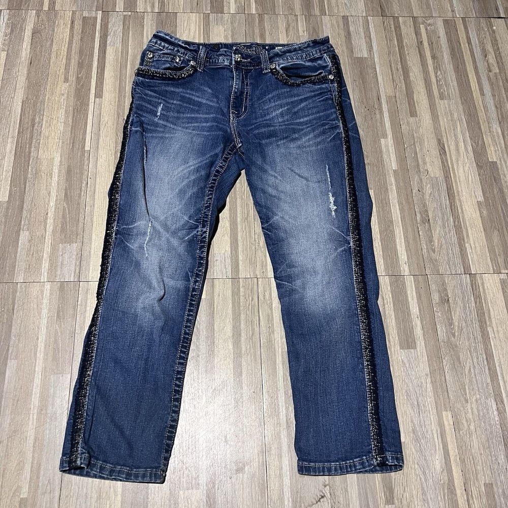 Miss Me Jeans Womens 28 Capri Boyfriend Denim JB5660P3